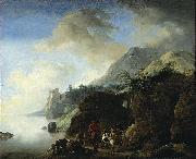 Philips Wouwerman Travelers Awaiting a Ferry France oil painting artist